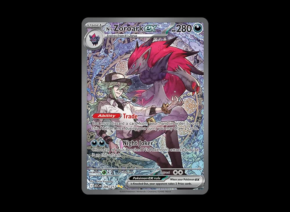 Nのゾロアークex SIR [ASC 286/217]【英語版】(メガエボリューション「アセンデッド ヒーローズ」)