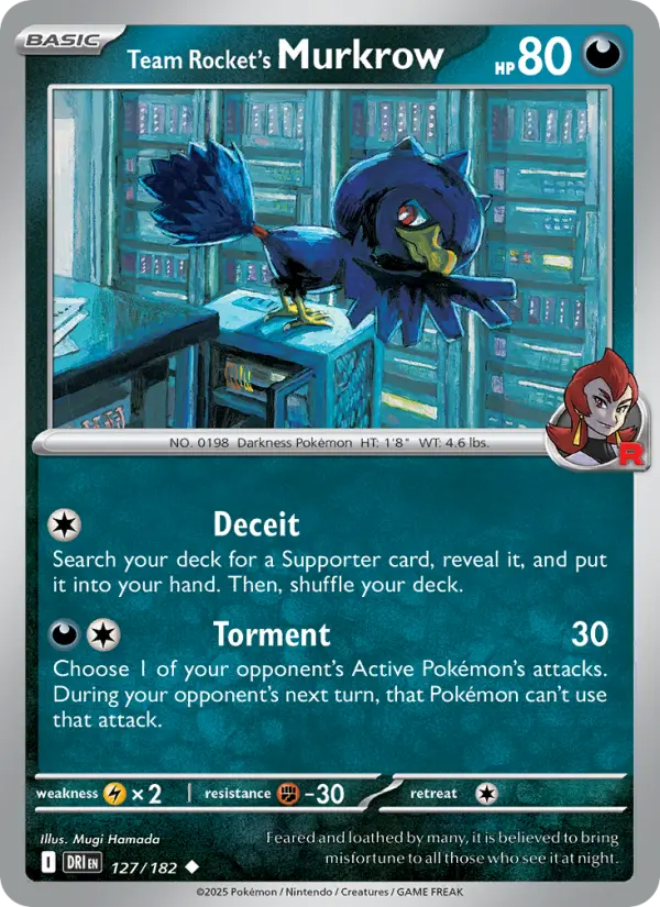 Pokemon TCG Team Rocket' Crobat EX Card Holo Rare MP