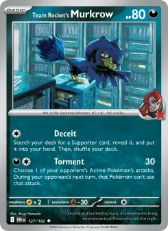 Pokemon TCG Team Rocket' Crobat EX Card Holo Rare MP