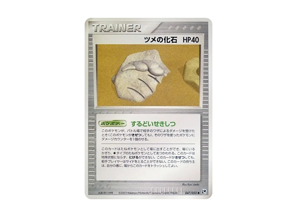 ツメの化石